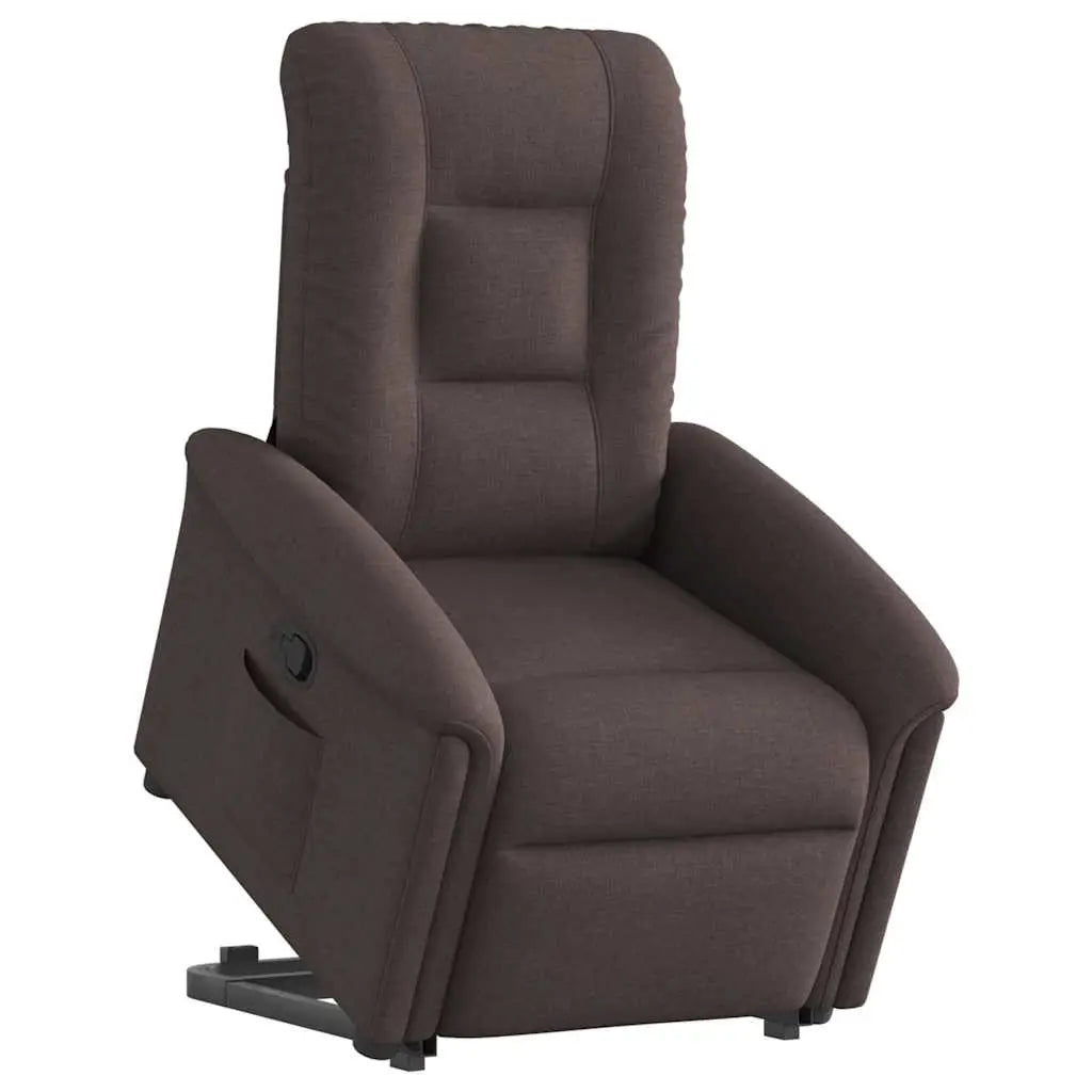 Fauteuil inclinable marron foncé tissu - XIOS