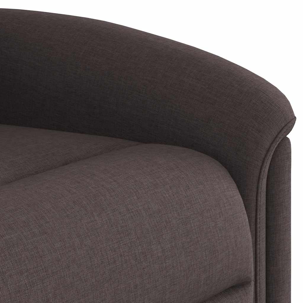 Fauteuil inclinable marron foncé tissu - XIOS