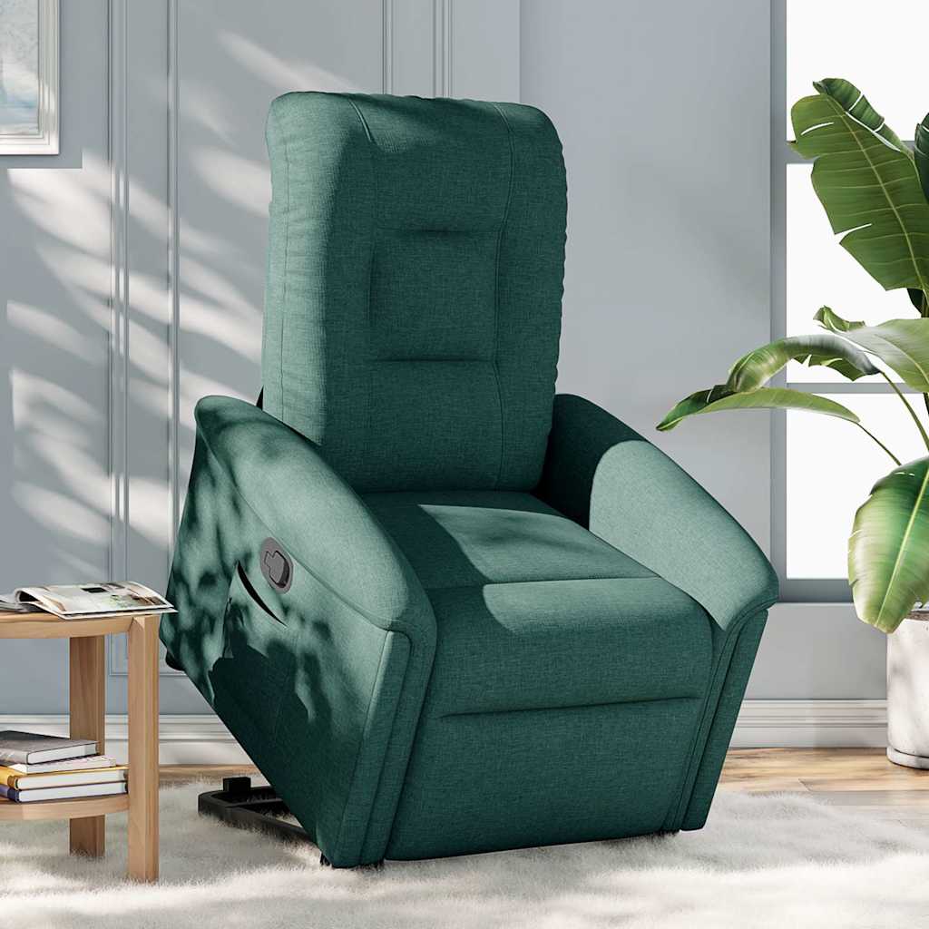 Fauteuil inclinable vert foncé tissu - XIOS