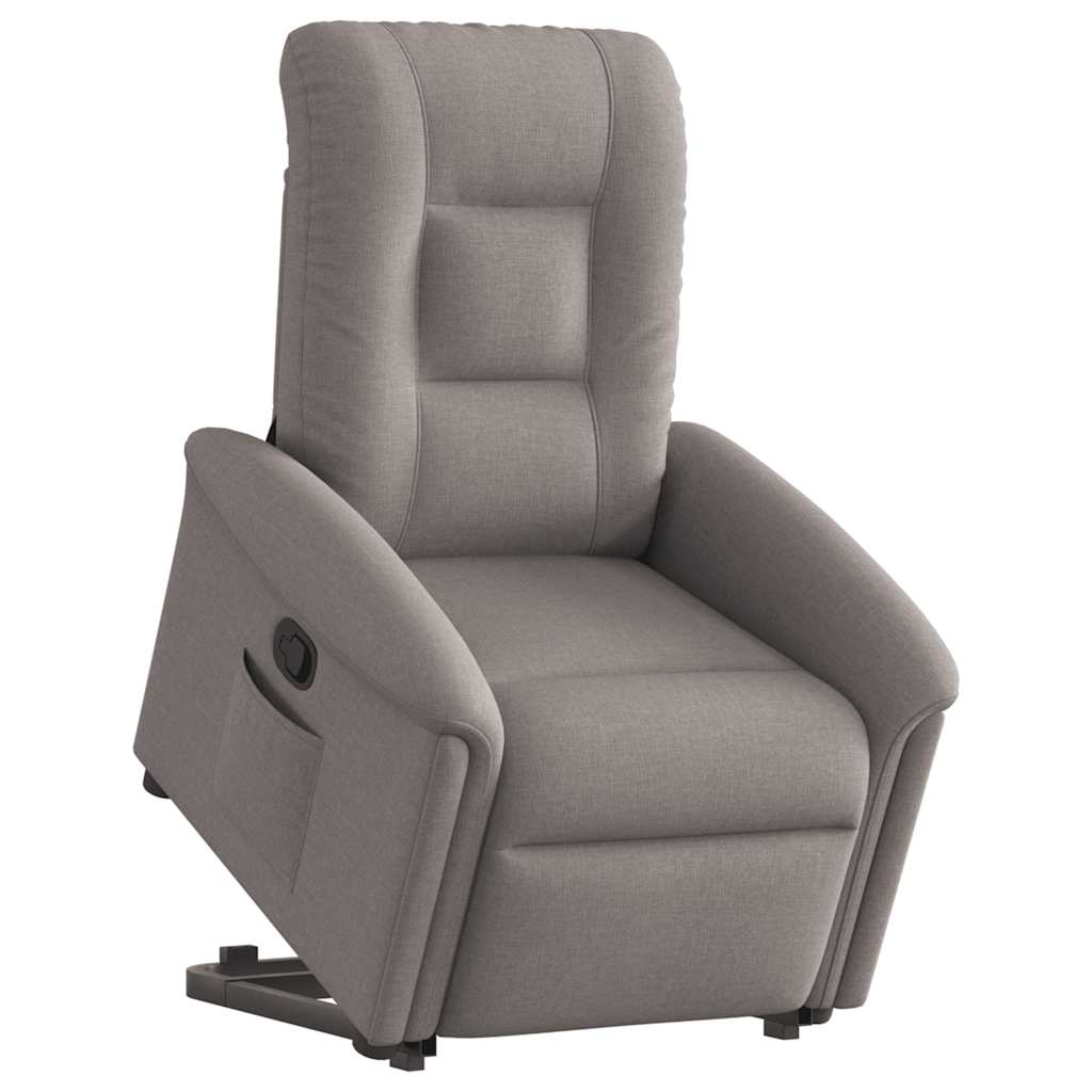Fauteuil inclinable taupe tissu - XIOS