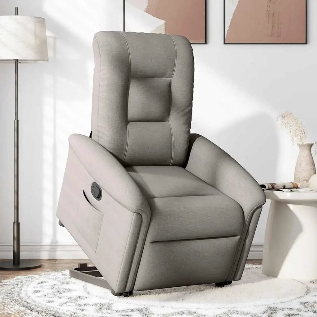 Fauteuil inclinable taupe tissu - XIOS