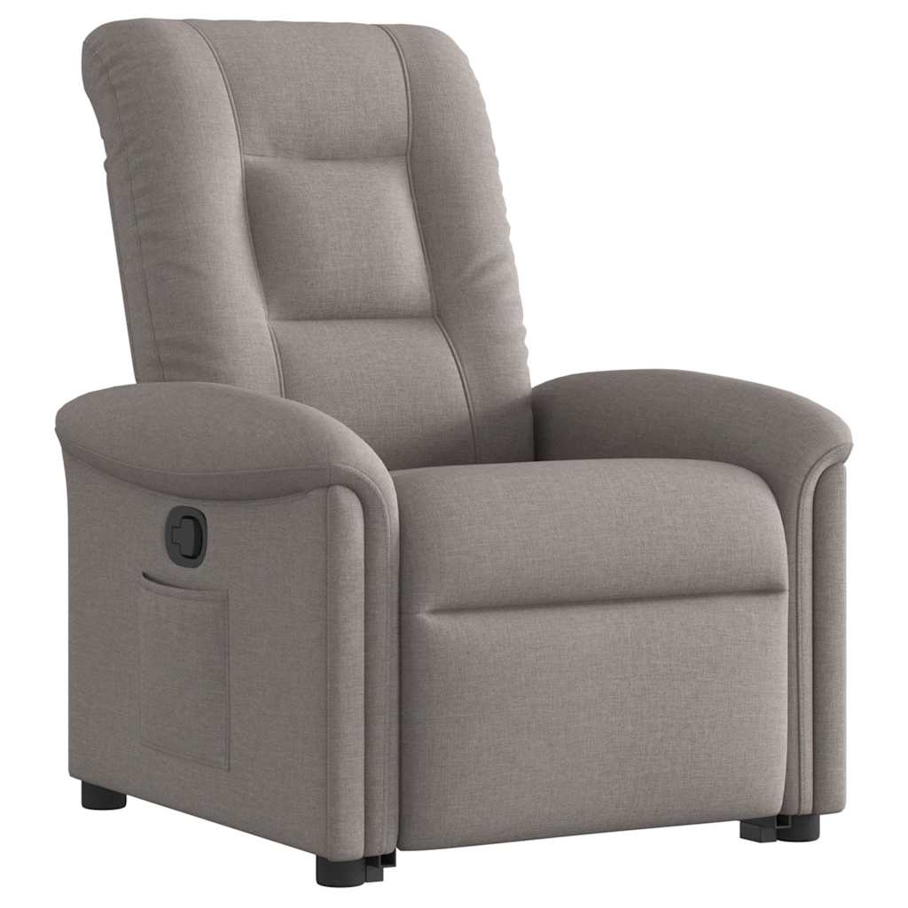Fauteuil inclinable taupe tissu - XIOS