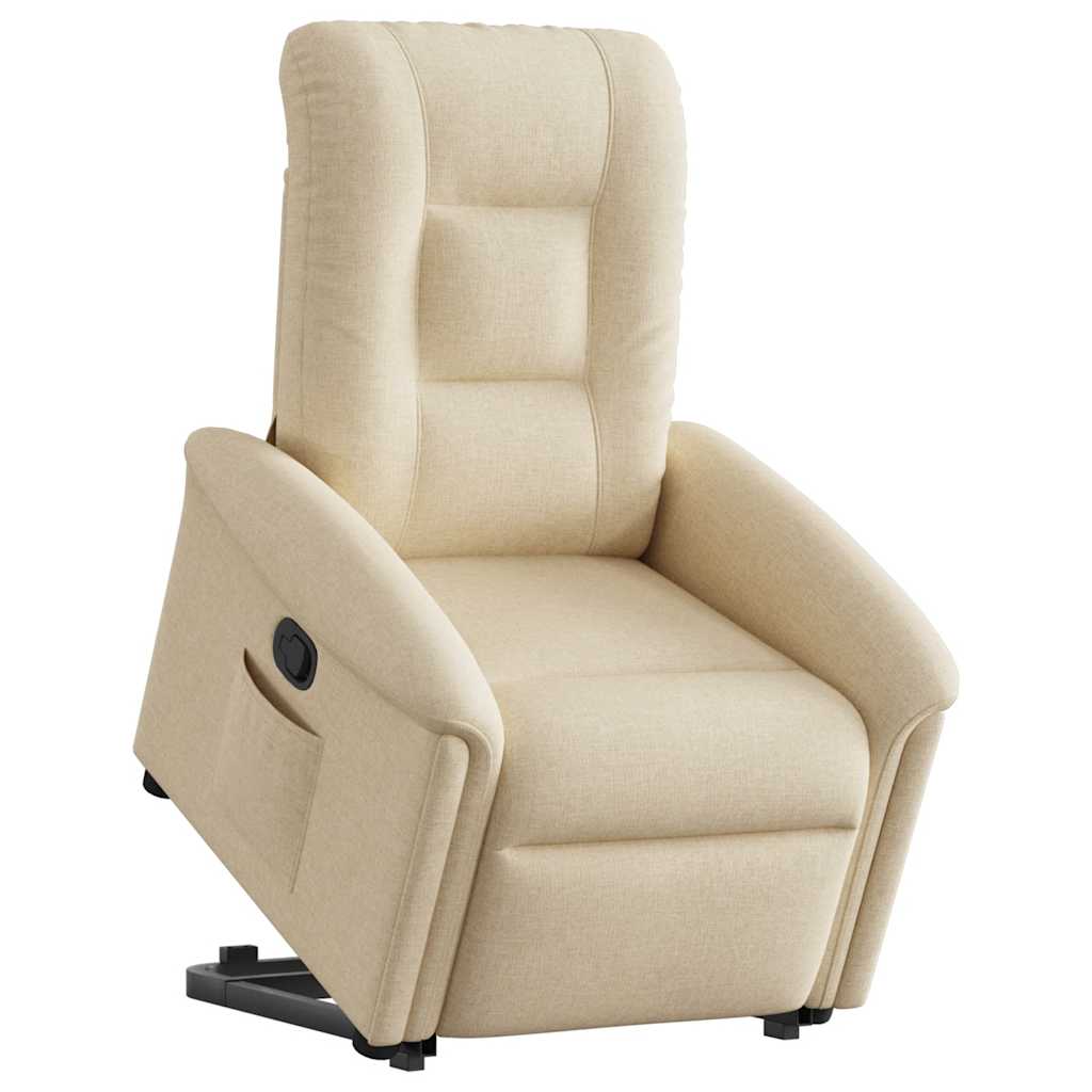 Fauteuil inclinable Crème Tissu