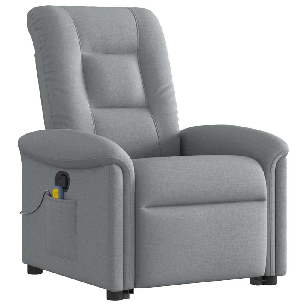 Fauteuil de massage inclinable Gris clair Tissu - XIOS