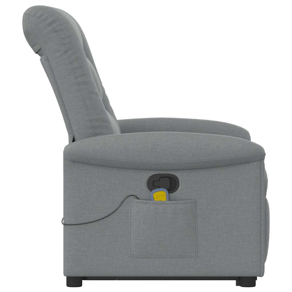 Fauteuil de massage inclinable Gris clair Tissu - XIOS