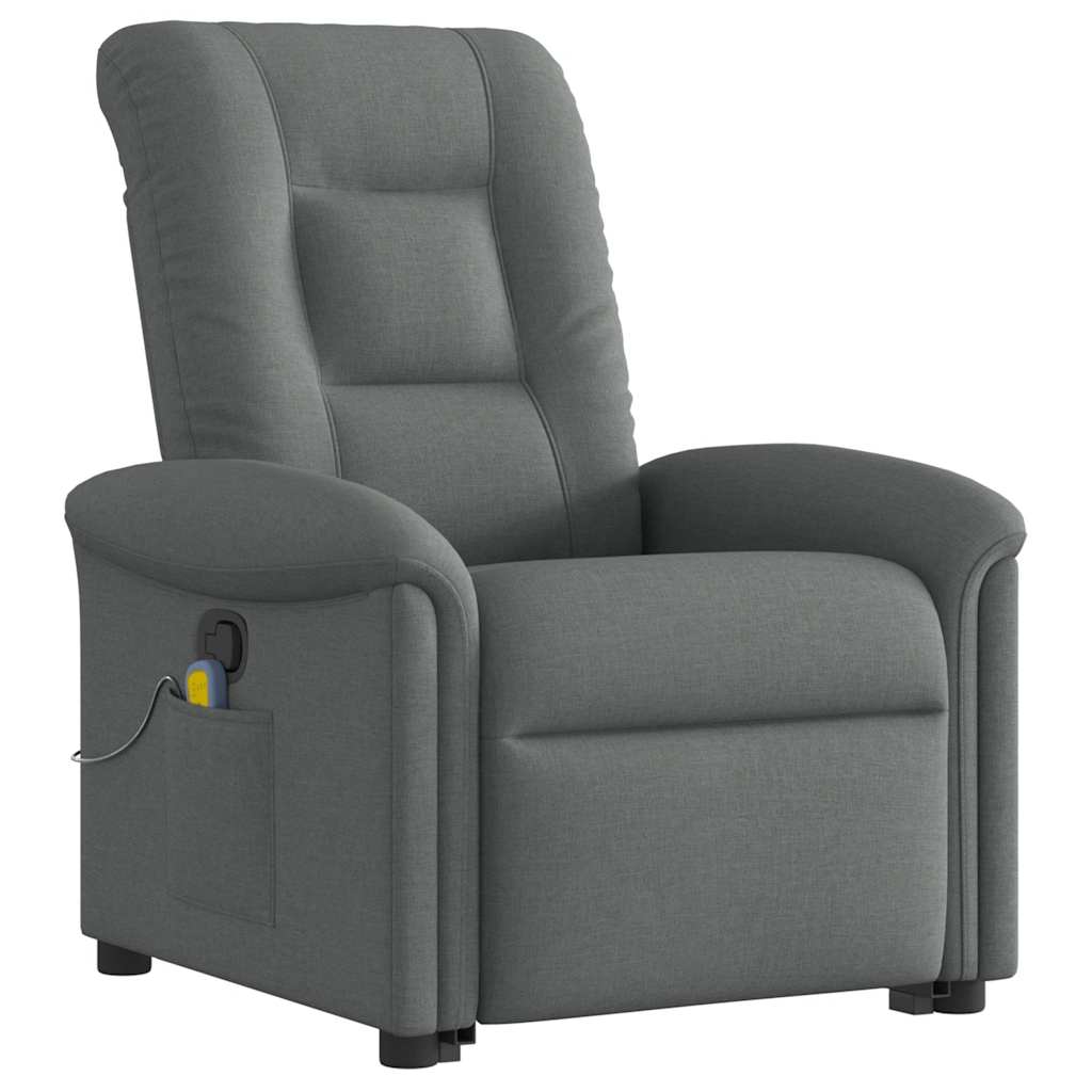 Fauteuil de massage inclinable Gris foncé Tissu - XIOS