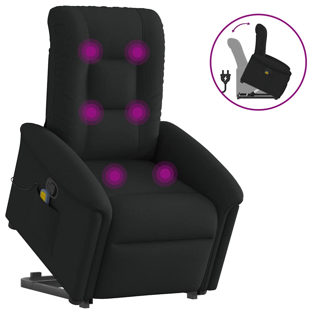 Fauteuil de massage inclinable Noir Tissu - XIOS