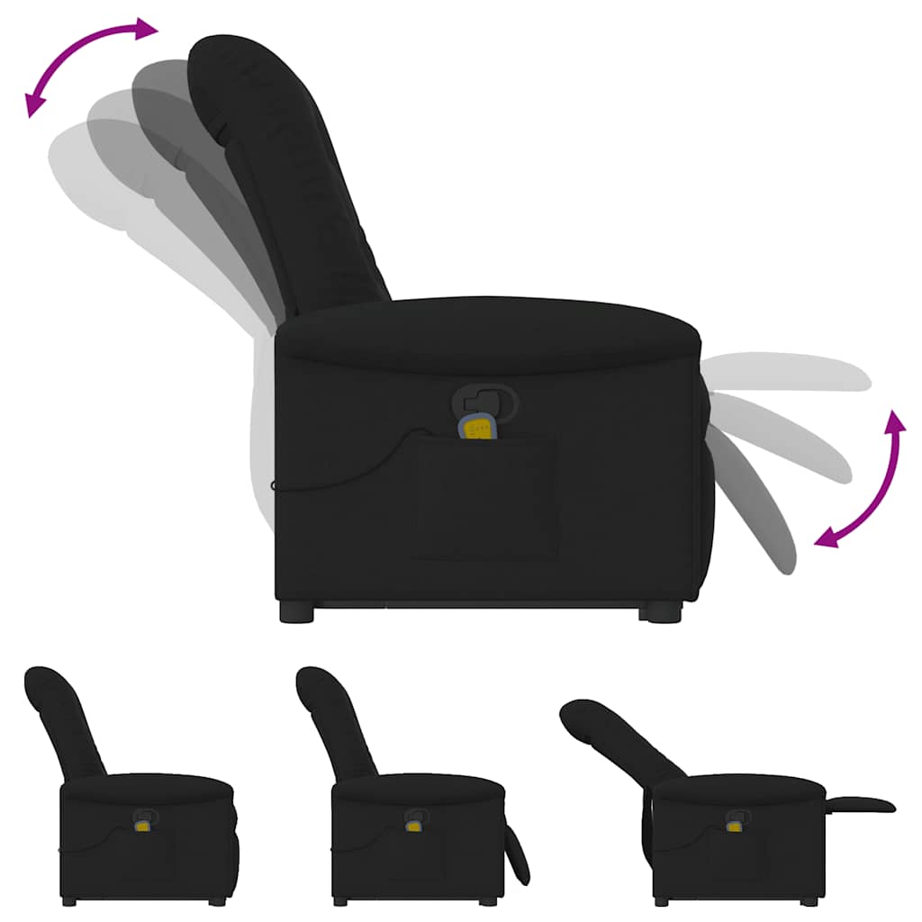 Fauteuil de massage inclinable Noir Tissu - XIOS