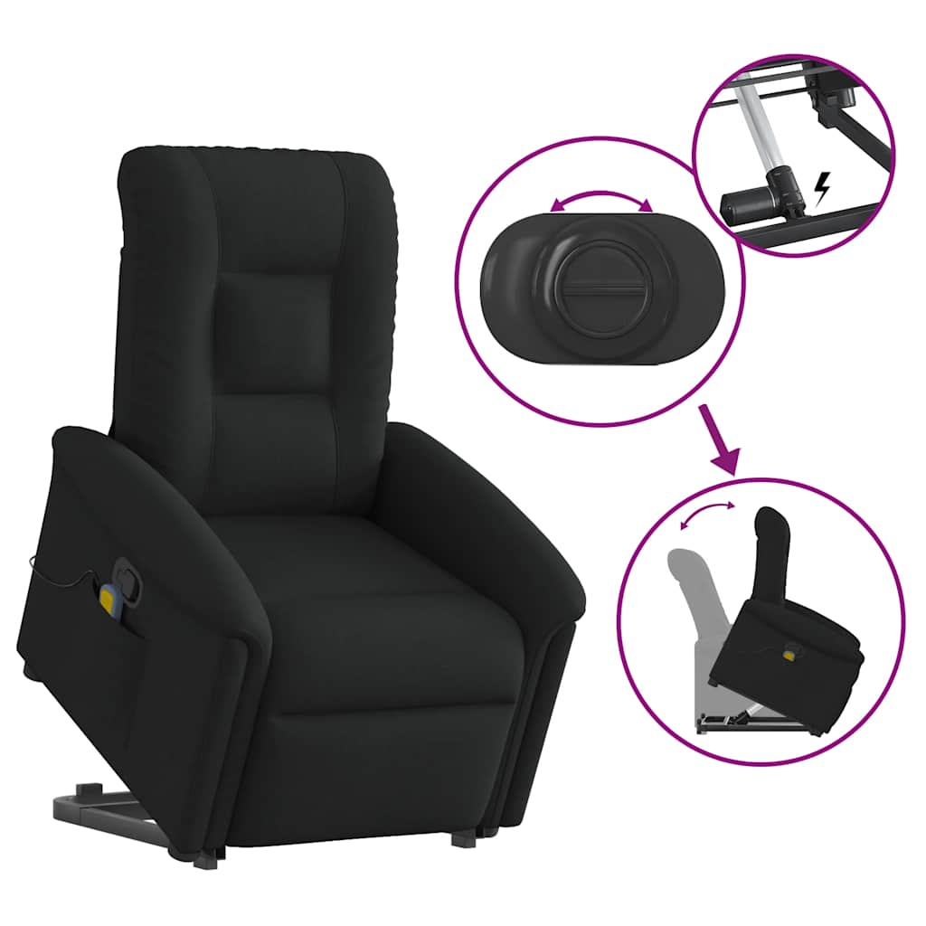 Fauteuil de massage inclinable Noir Tissu - XIOS