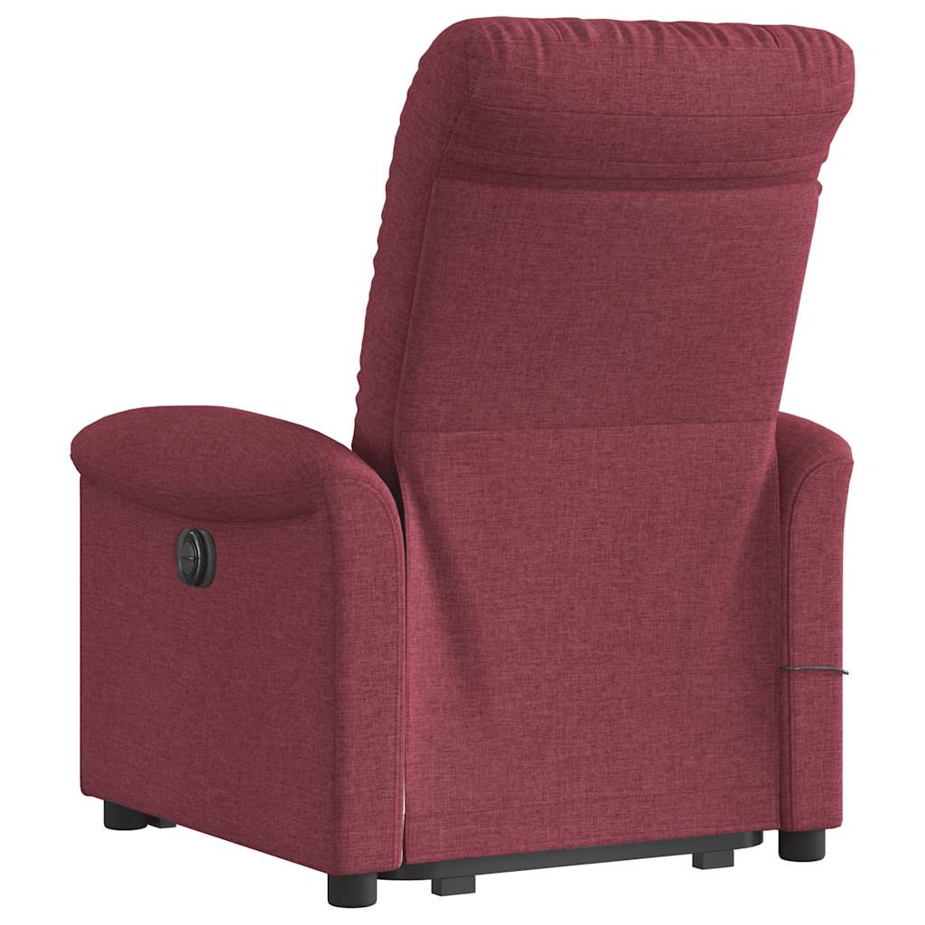 Fauteuil inclinable de massage Rouge bordeaux Tissu - XIOS