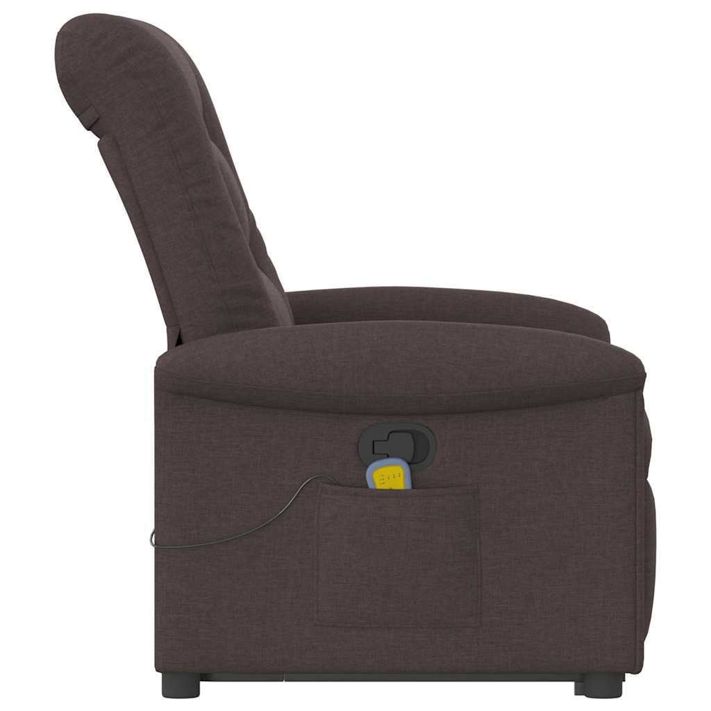 Fauteuil inclinable de massage Marron foncé Tissu - XIOS