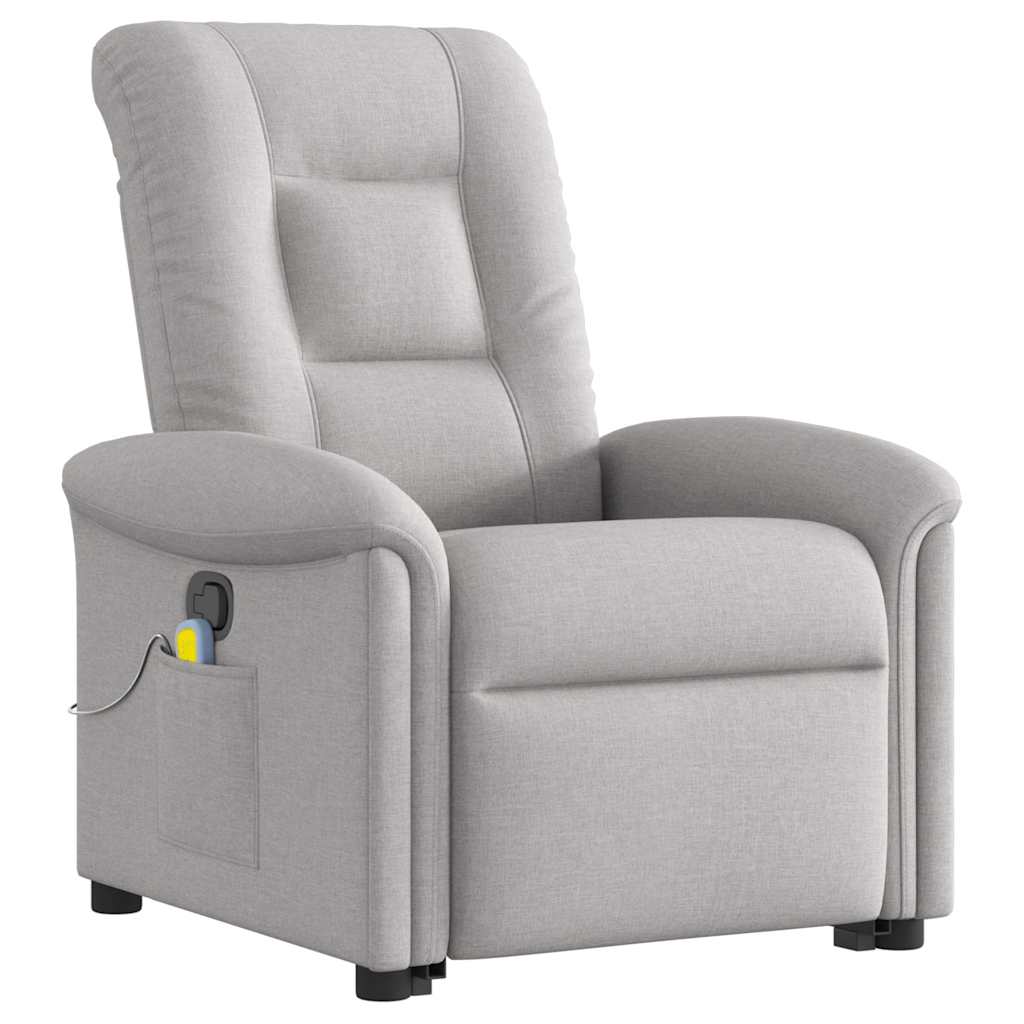 Fauteuil de massage inclinable gris nuage tissu - XIOS