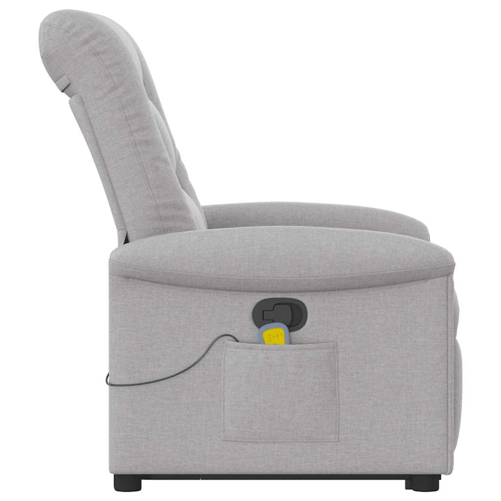 Fauteuil de massage inclinable gris nuage tissu - XIOS
