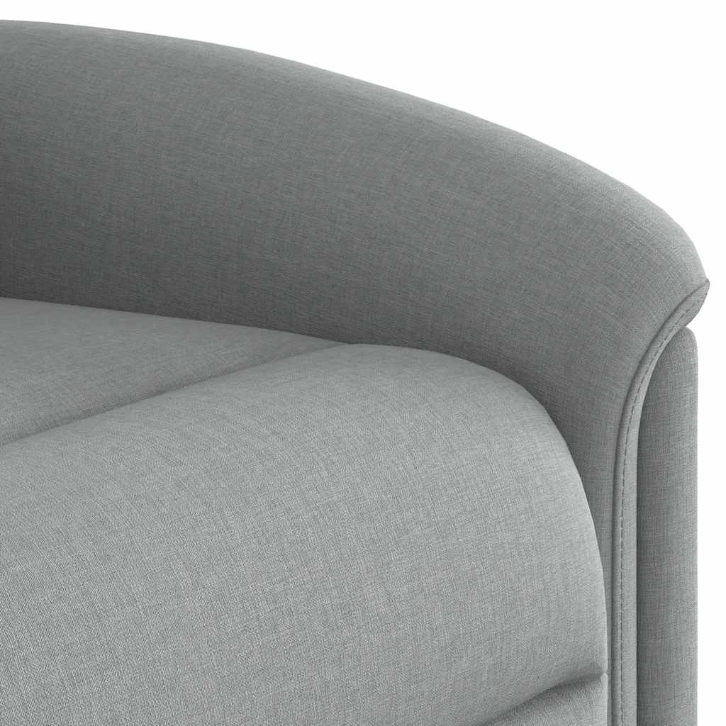 Fauteuil inclinable électrique gris clair tissu