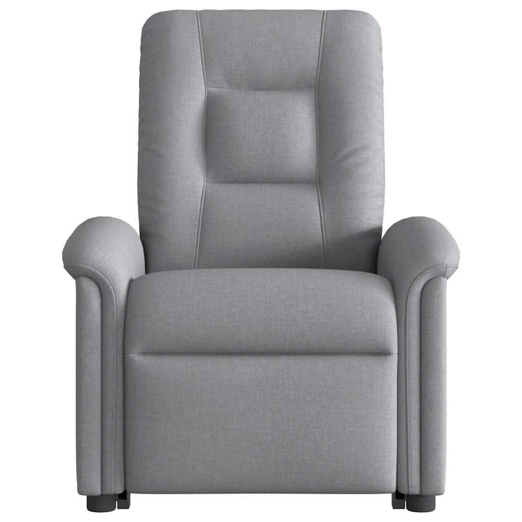Fauteuil inclinable électrique gris clair tissu - XIOS