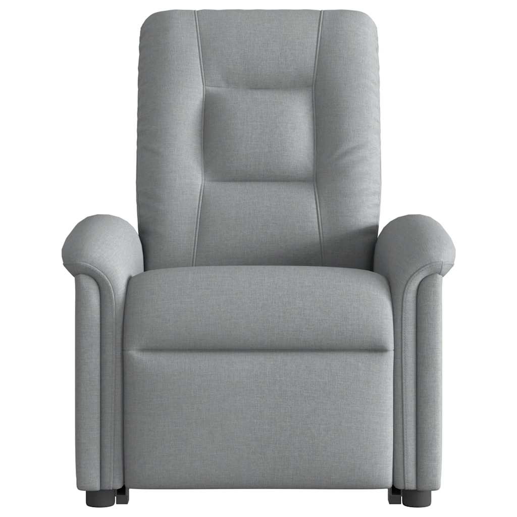 Fauteuil inclinable électrique gris clair tissu