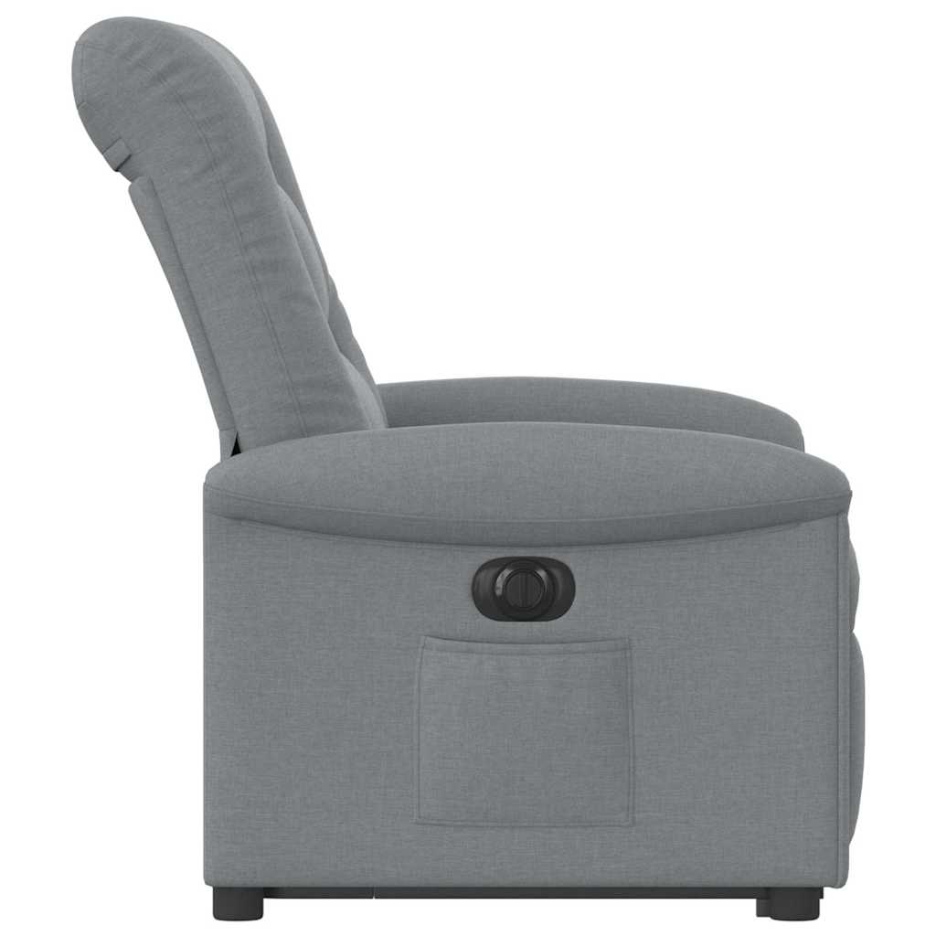 Fauteuil inclinable électrique gris clair tissu - XIOS