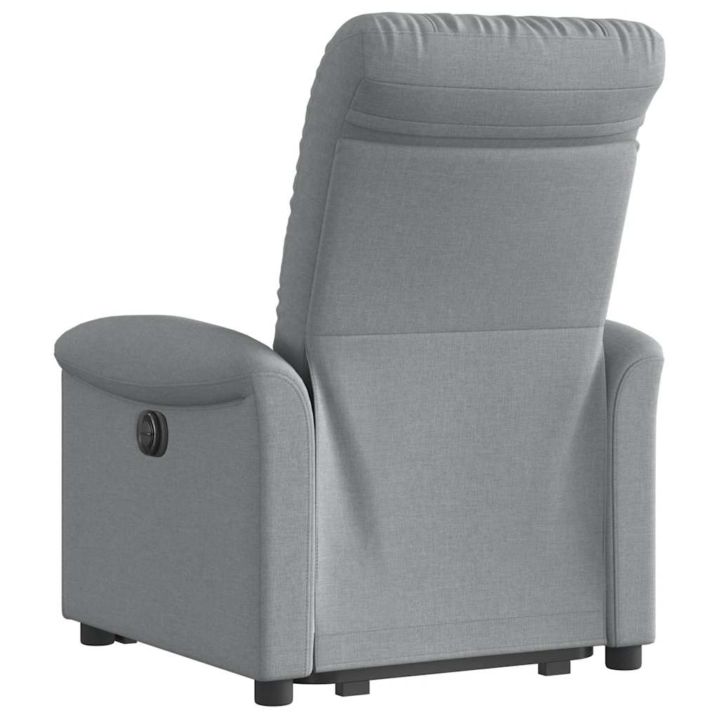 Fauteuil inclinable électrique gris clair tissu - XIOS