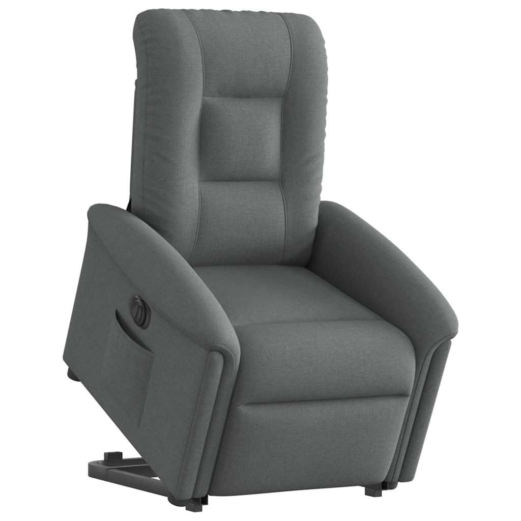 Fauteuil inclinable électrique gris foncé tissu - XIOS