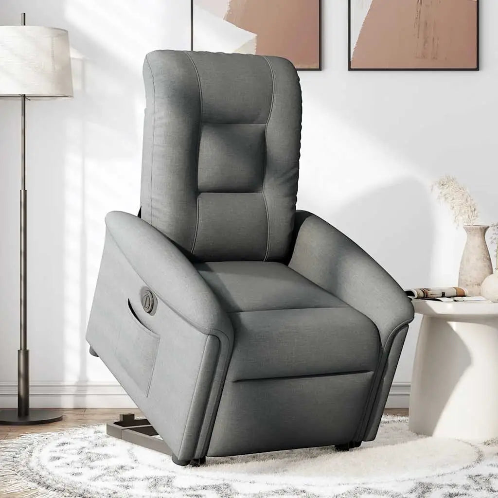 Fauteuil inclinable électrique gris foncé tissu - XIOS