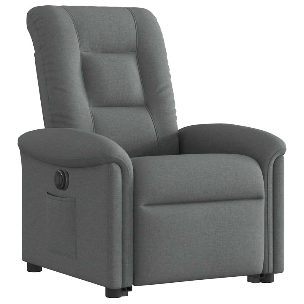 Fauteuil inclinable électrique gris foncé tissu