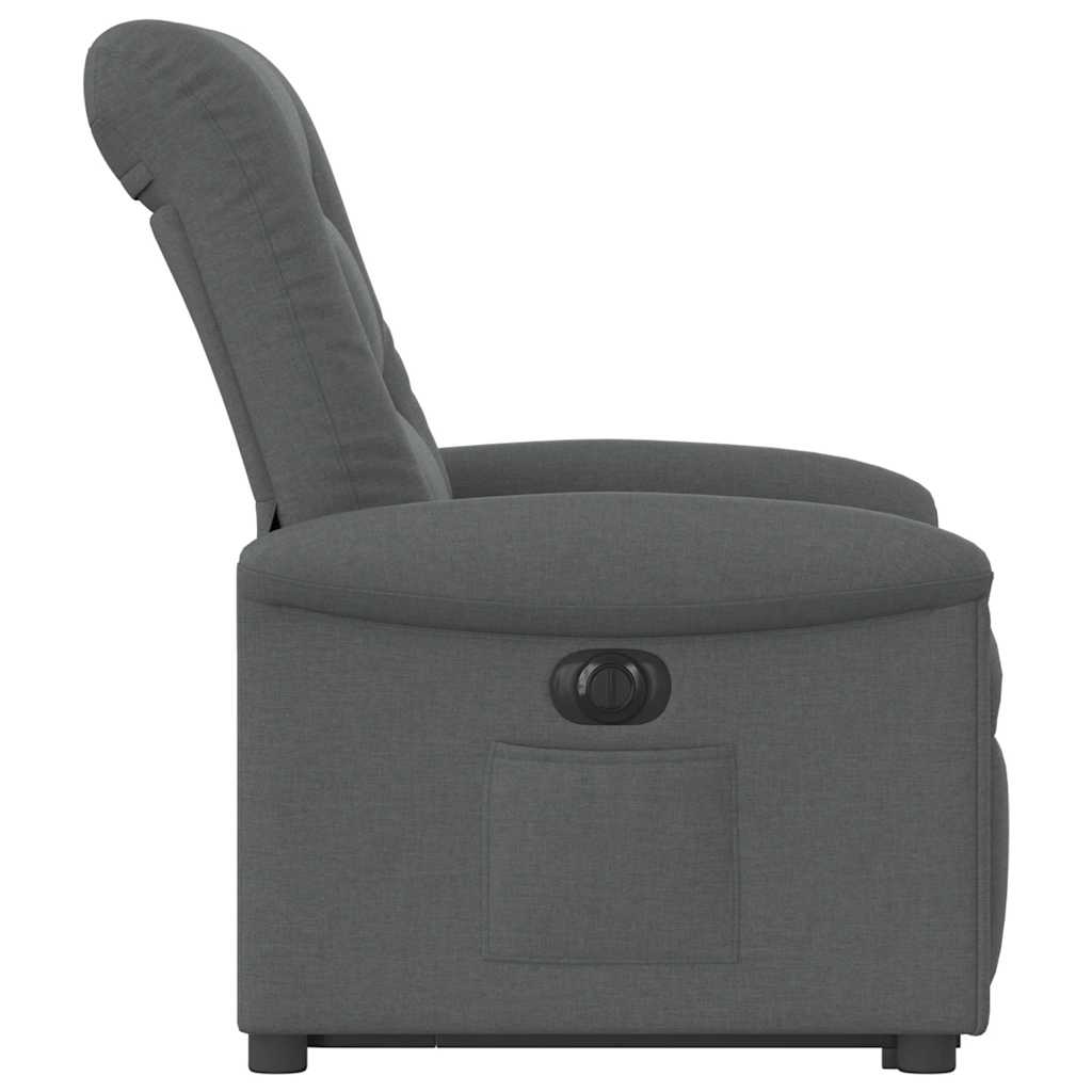 Fauteuil inclinable électrique gris foncé tissu