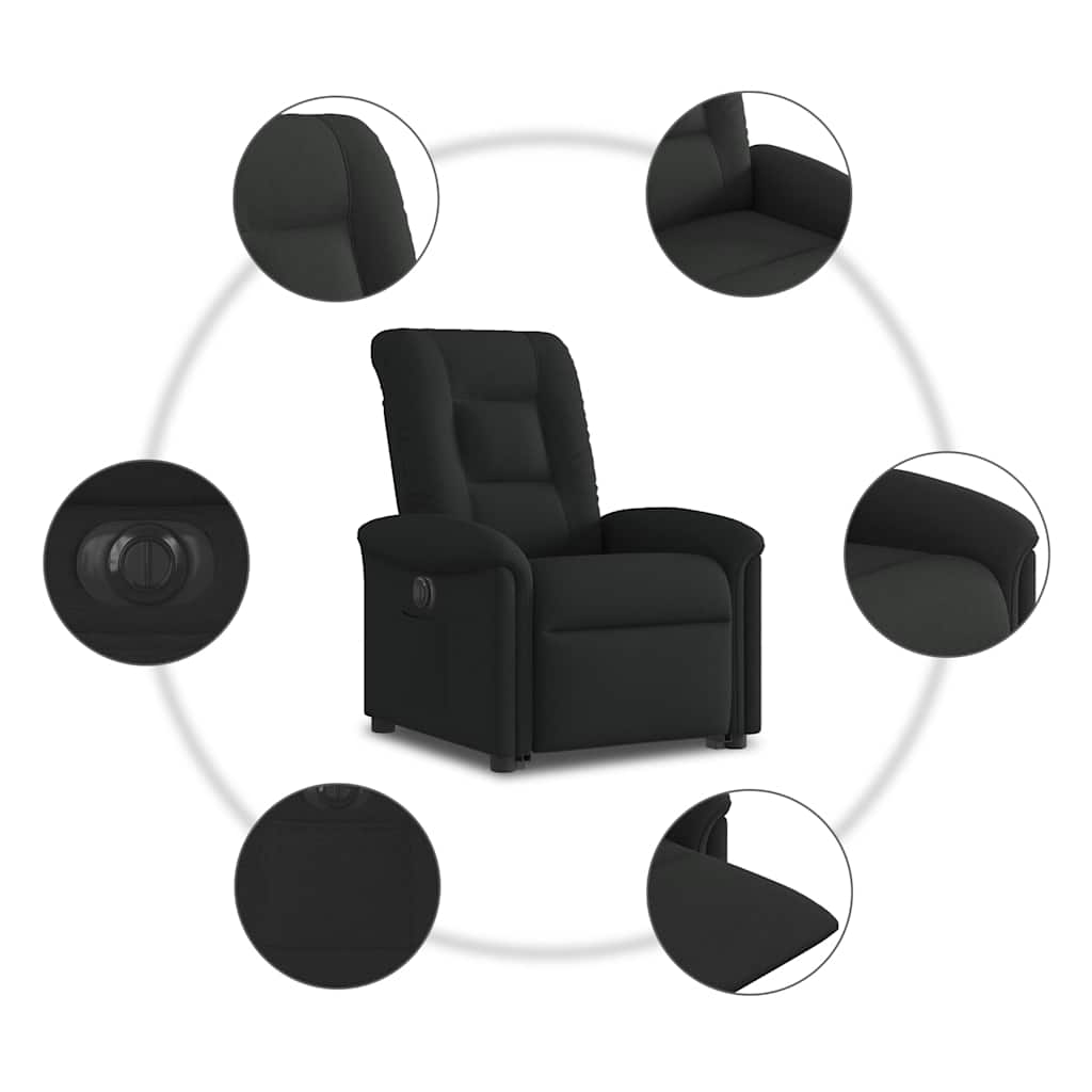 Fauteuil inclinable électrique noir tissu - XIOS