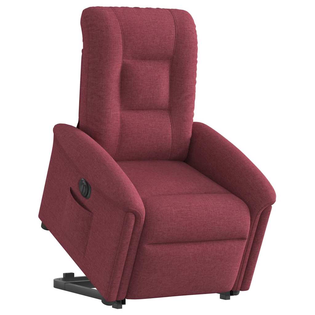 Fauteuil inclinable électrique rouge bordeaux tissu - XIOS