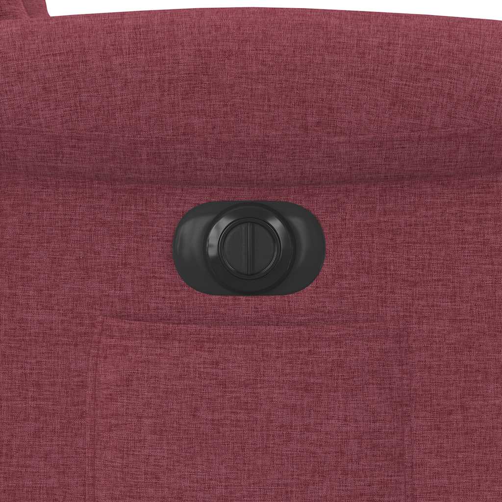 Fauteuil inclinable électrique rouge bordeaux tissu