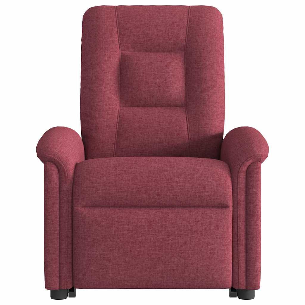 Fauteuil inclinable électrique rouge bordeaux tissu - XIOS