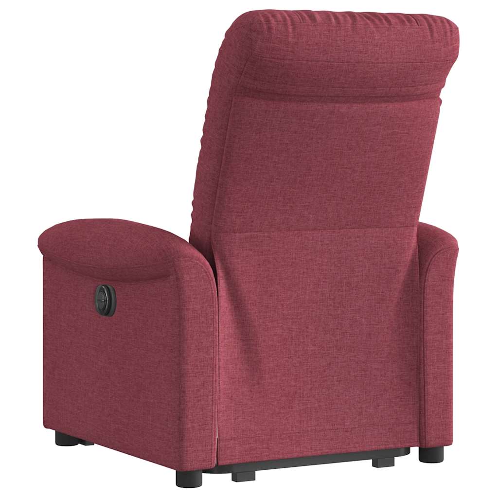 Fauteuil inclinable électrique rouge bordeaux tissu - XIOS