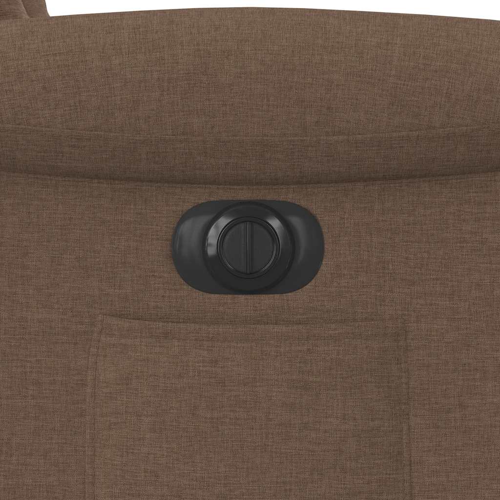 Fauteuil inclinable électrique marron tissu