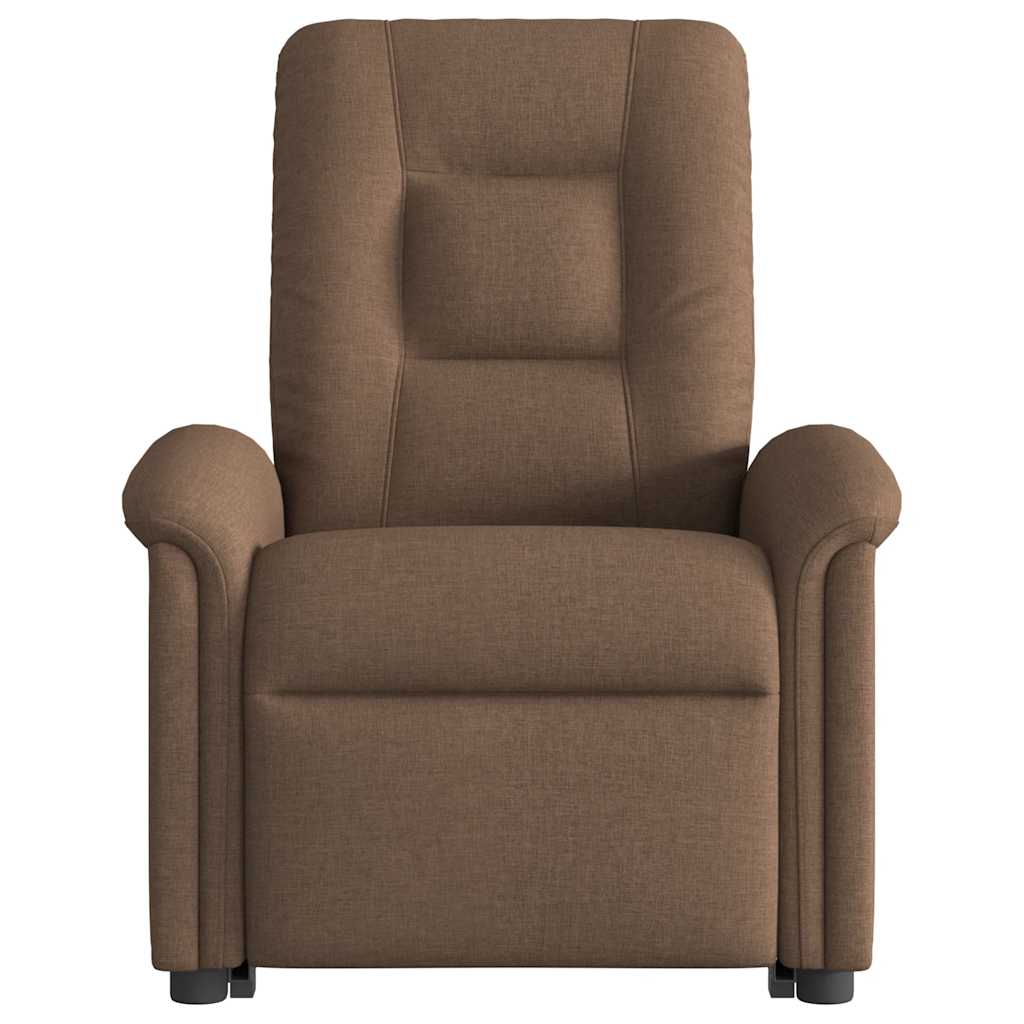 Fauteuil inclinable électrique marron tissu - XIOS