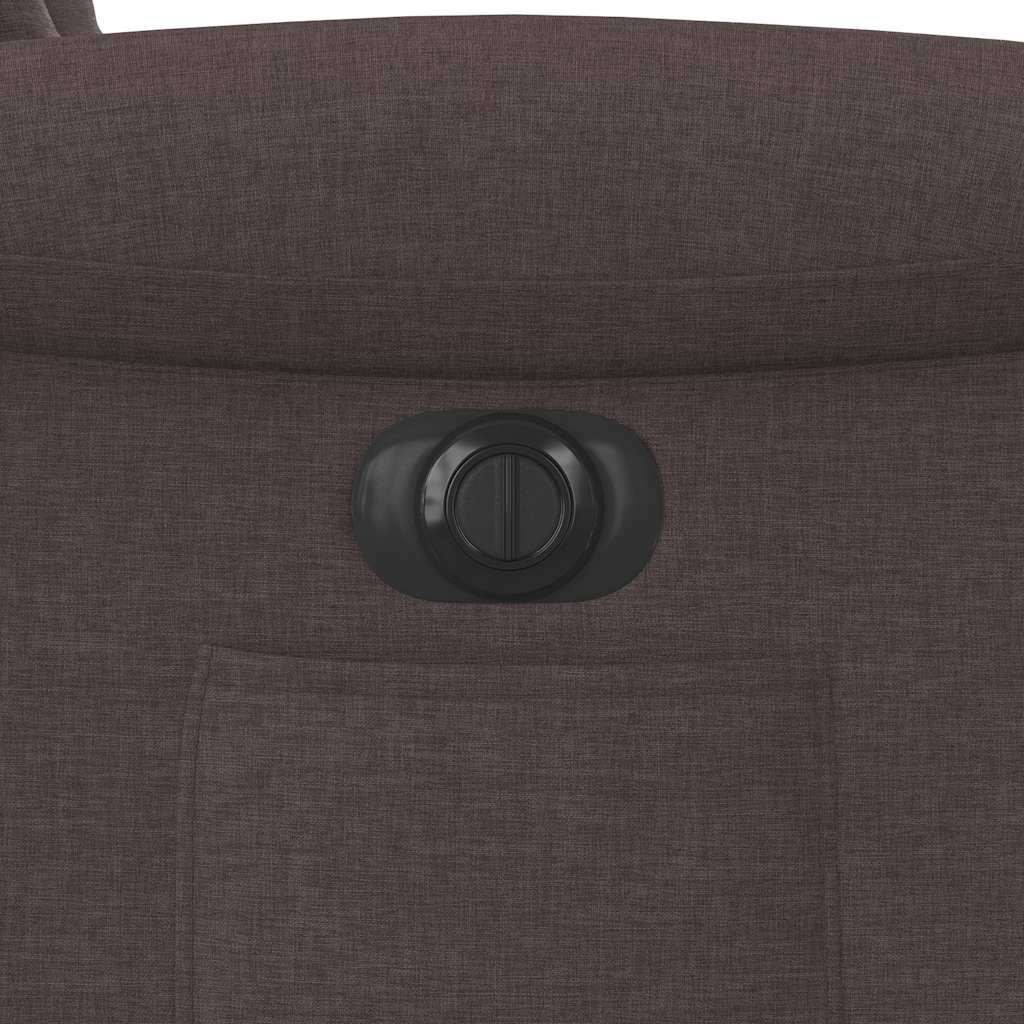 Fauteuil inclinable électrique marron foncé tissu