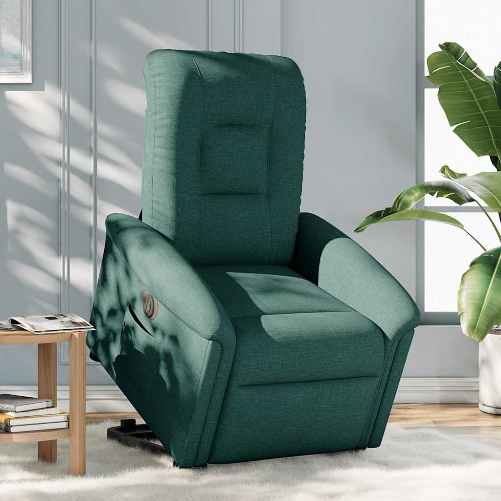 Fauteuil inclinable électrique vert foncé tissu
