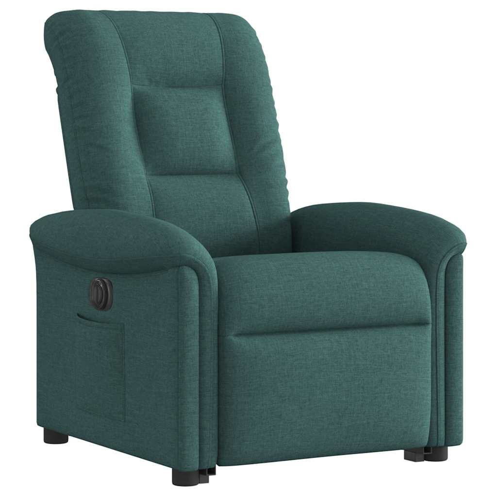 Fauteuil inclinable électrique vert foncé tissu