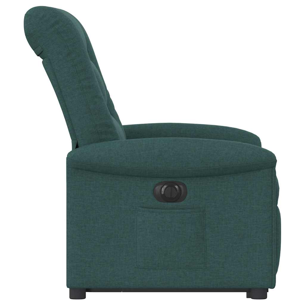 Fauteuil inclinable électrique vert foncé tissu