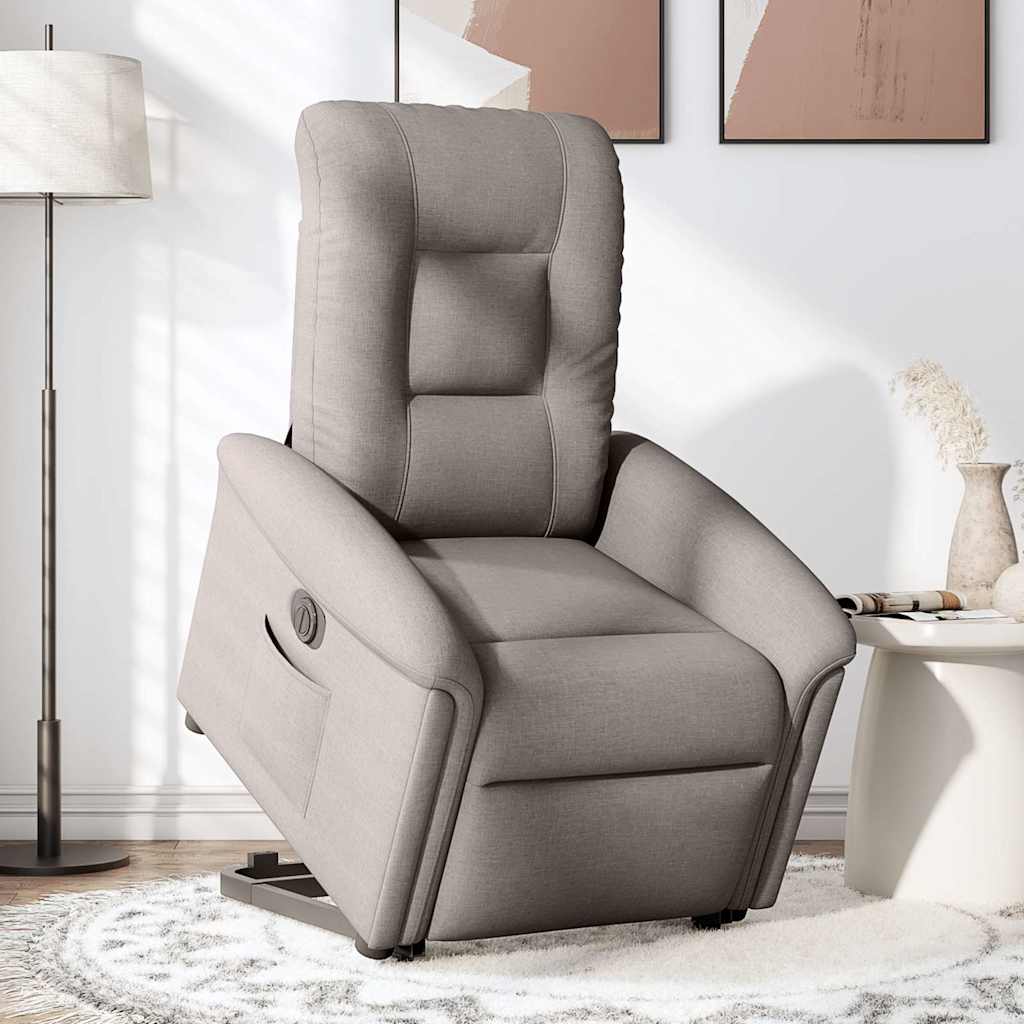 Fauteuil inclinable électrique taupe tissu - XIOS