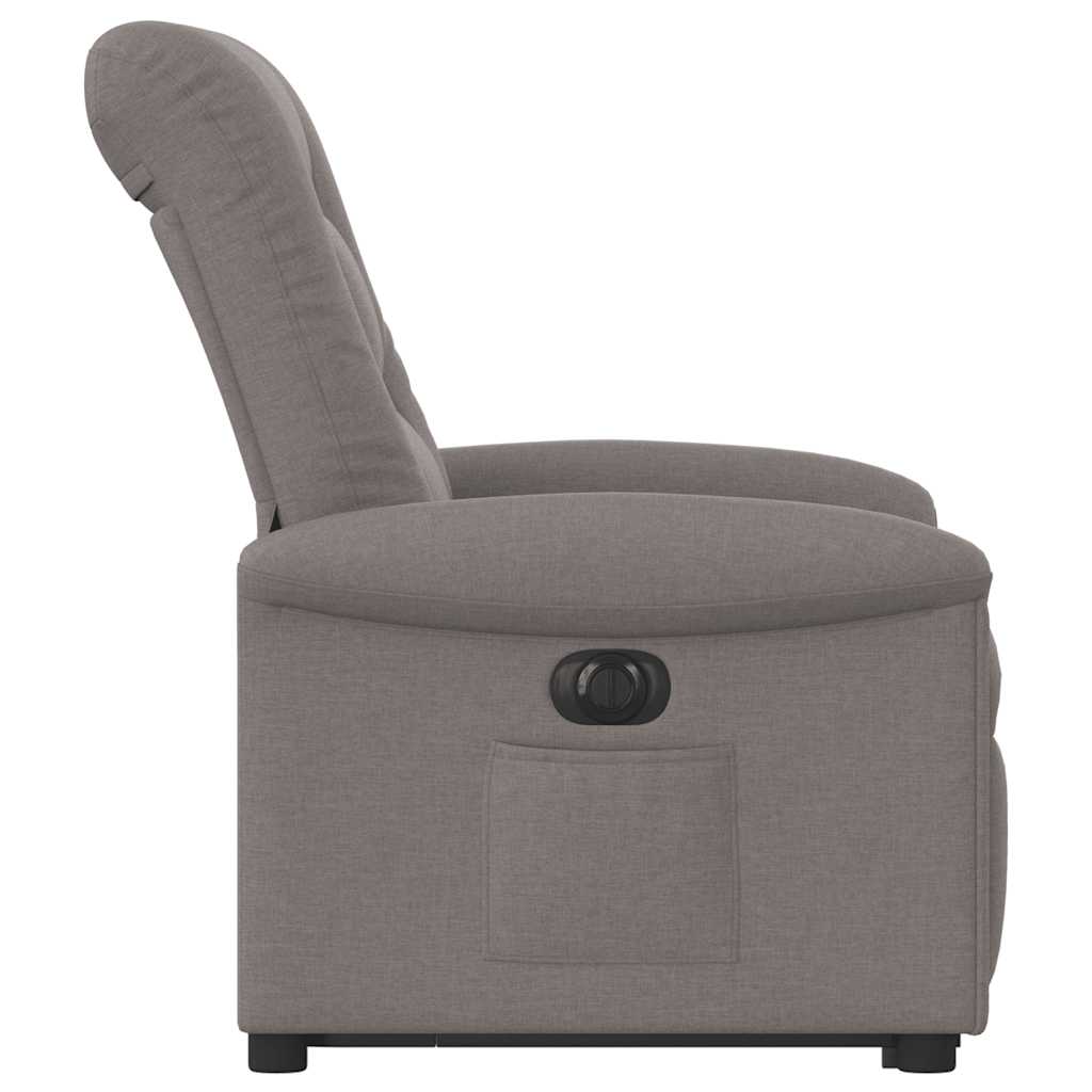 Fauteuil inclinable électrique taupe tissu - XIOS
