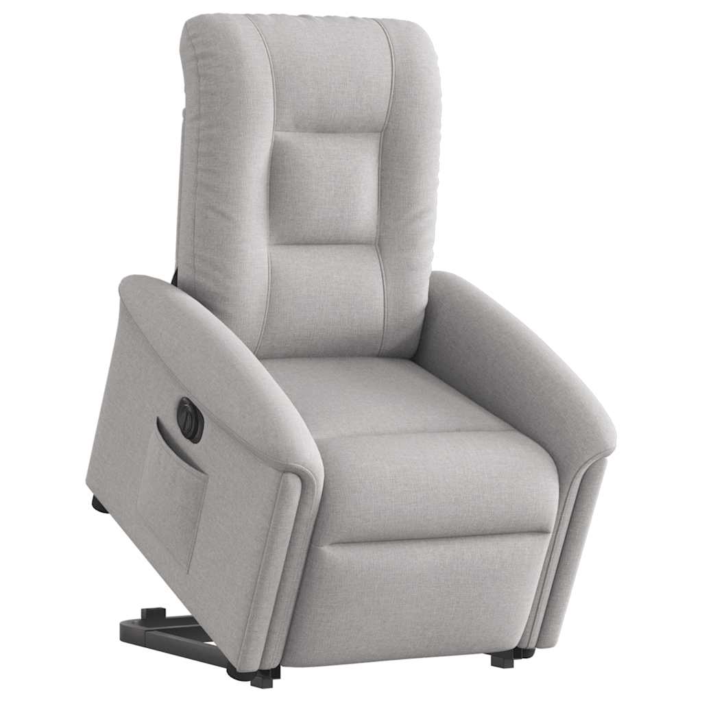 Fauteuil inclinable électrique gris nuage tissu - XIOS