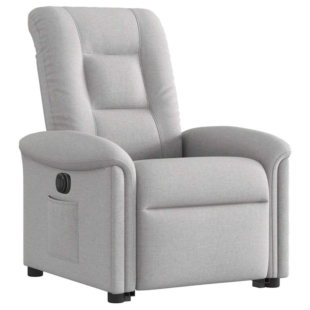 Fauteuil inclinable électrique gris nuage tissu