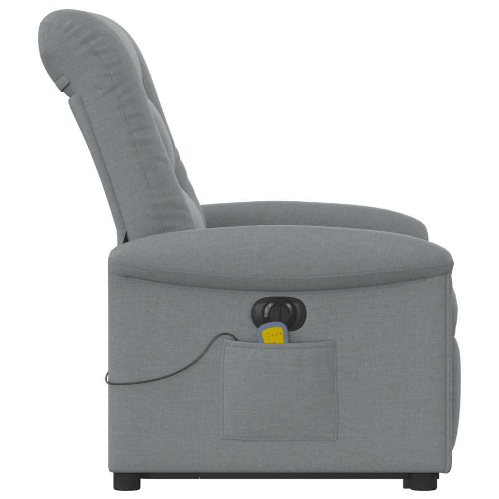 Fauteuil inclinable de massage électrique Gris clair Tissu - XIOS