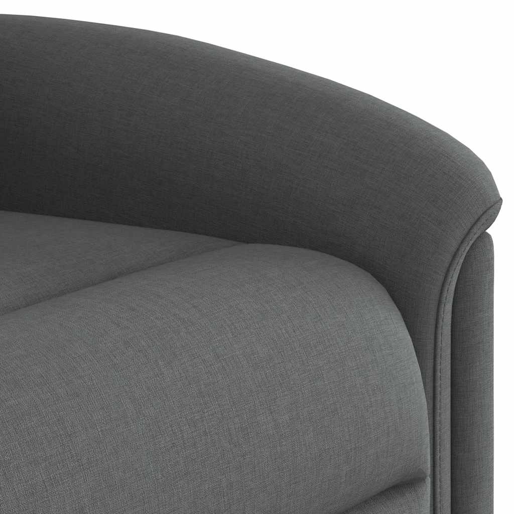 Fauteuil inclinable de massage électrique Gris foncé Tissu