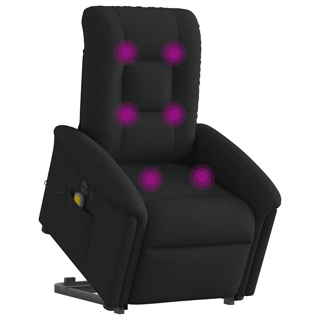Fauteuil inclinable de massage électrique Noir Tissu - XIOS