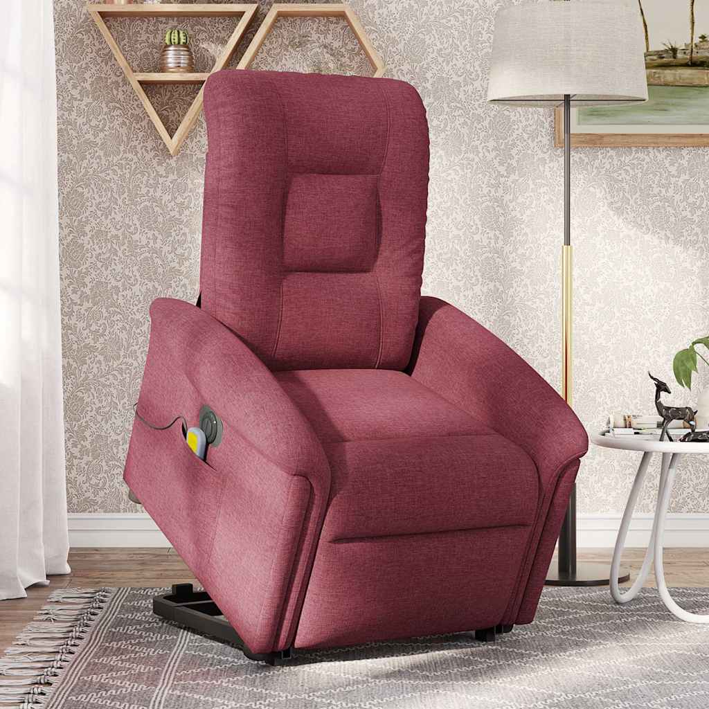 Fauteuil inclinable de massage électrique Rouge bordeaux Tissu - XIOS