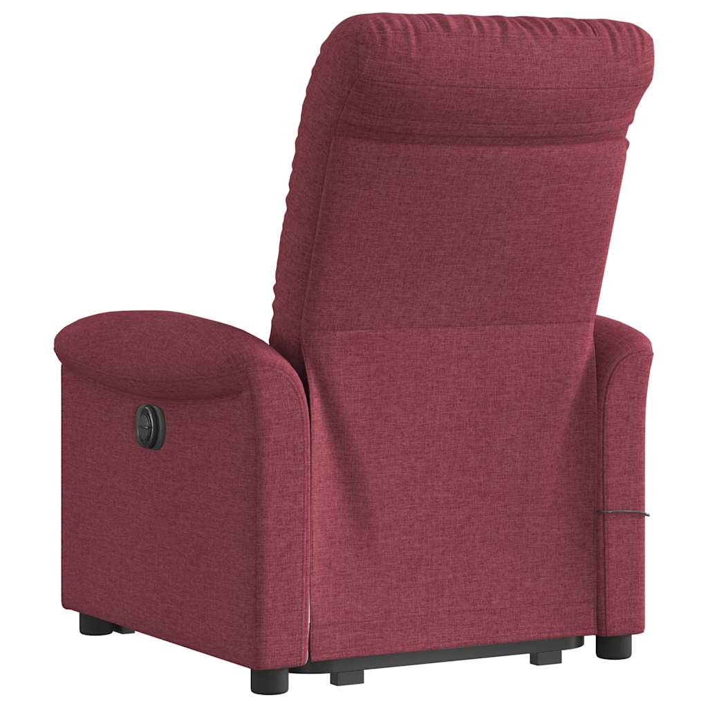 Fauteuil inclinable de massage électrique Rouge bordeaux Tissu - XIOS