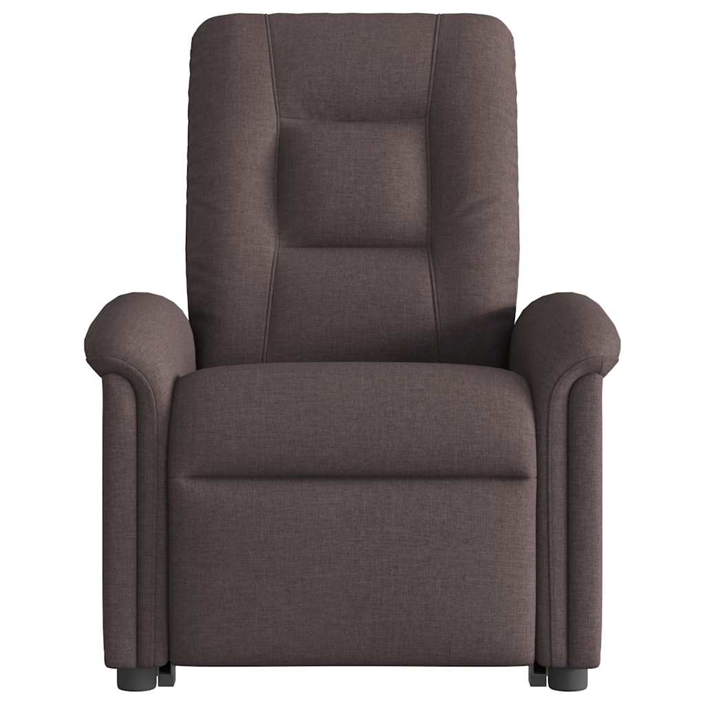 Fauteuil inclinable de massage électrique Marron foncé Tissu - XIOS