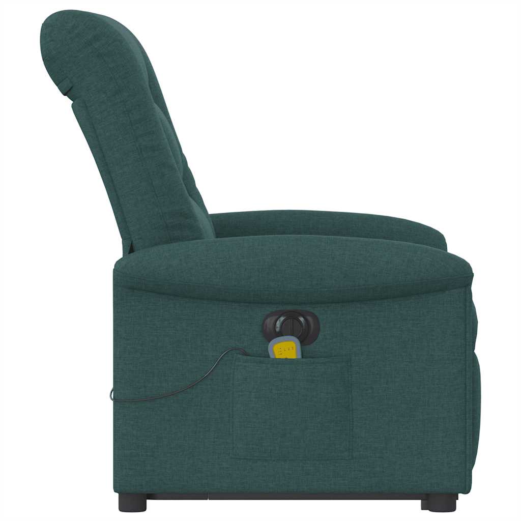 Fauteuil inclinable de massage électrique Vert foncé Tissu - XIOS