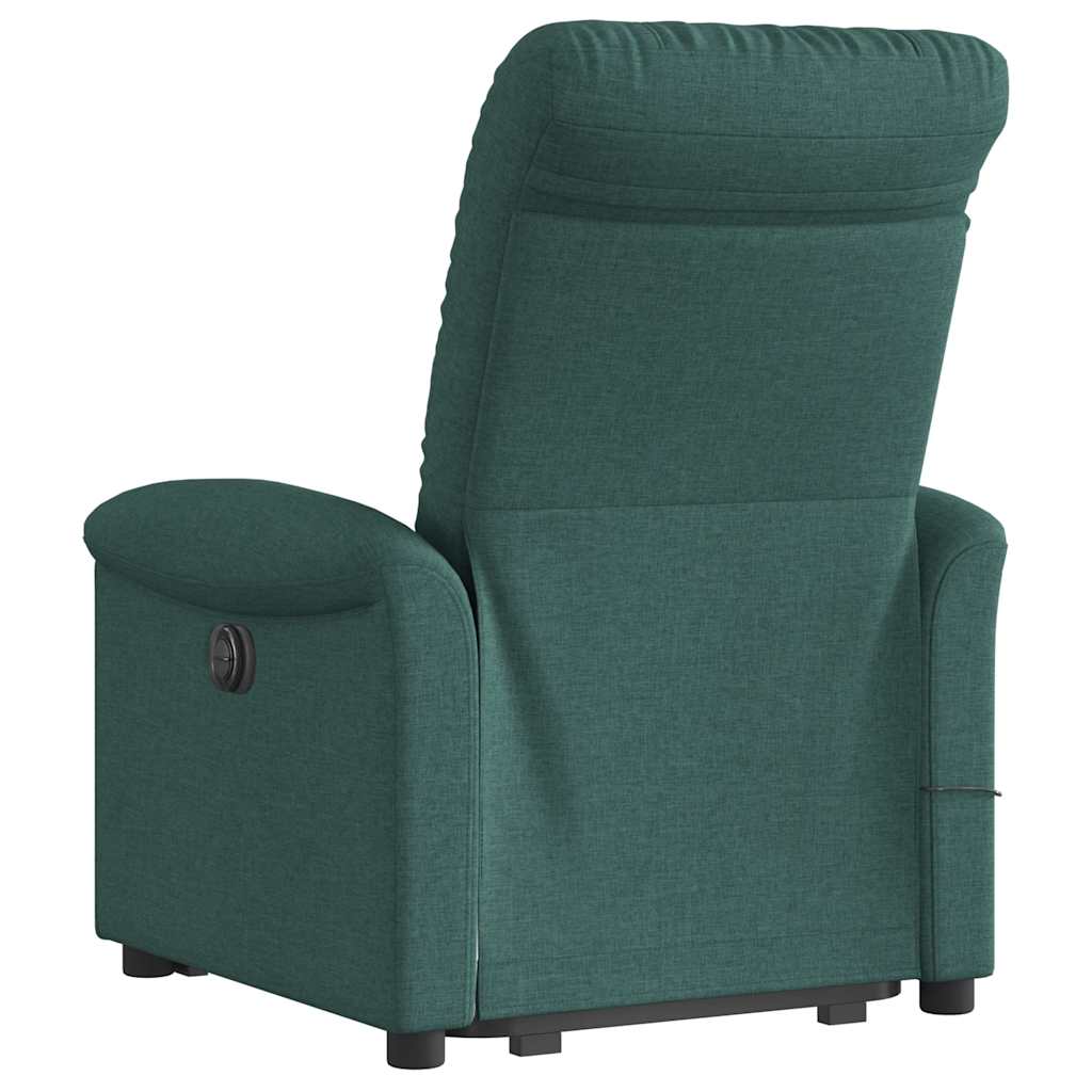 Fauteuil inclinable de massage électrique Vert foncé Tissu - XIOS