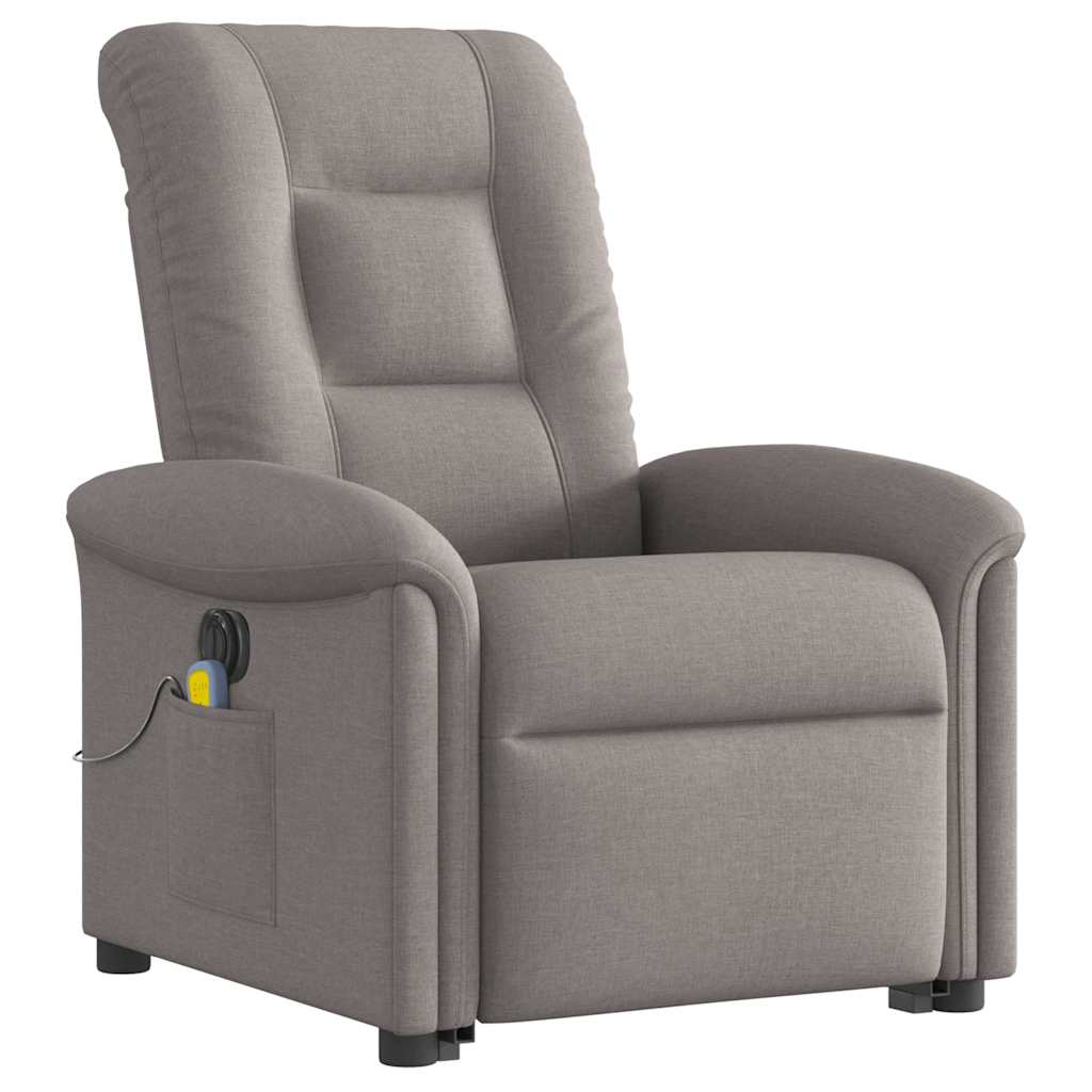 Fauteuil inclinable de massage électrique Taupe Tissu - XIOS